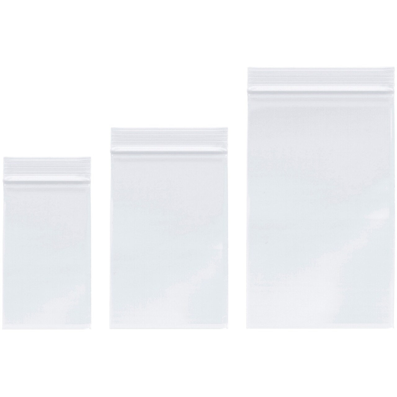 Plymor Heavy Duty Plastic Reclosable Zipper Bags, 4 Mil Variety Pack